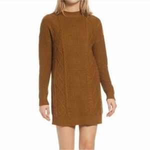NWT BP Nordstrom Womens Cable Knit Sweater Dress M